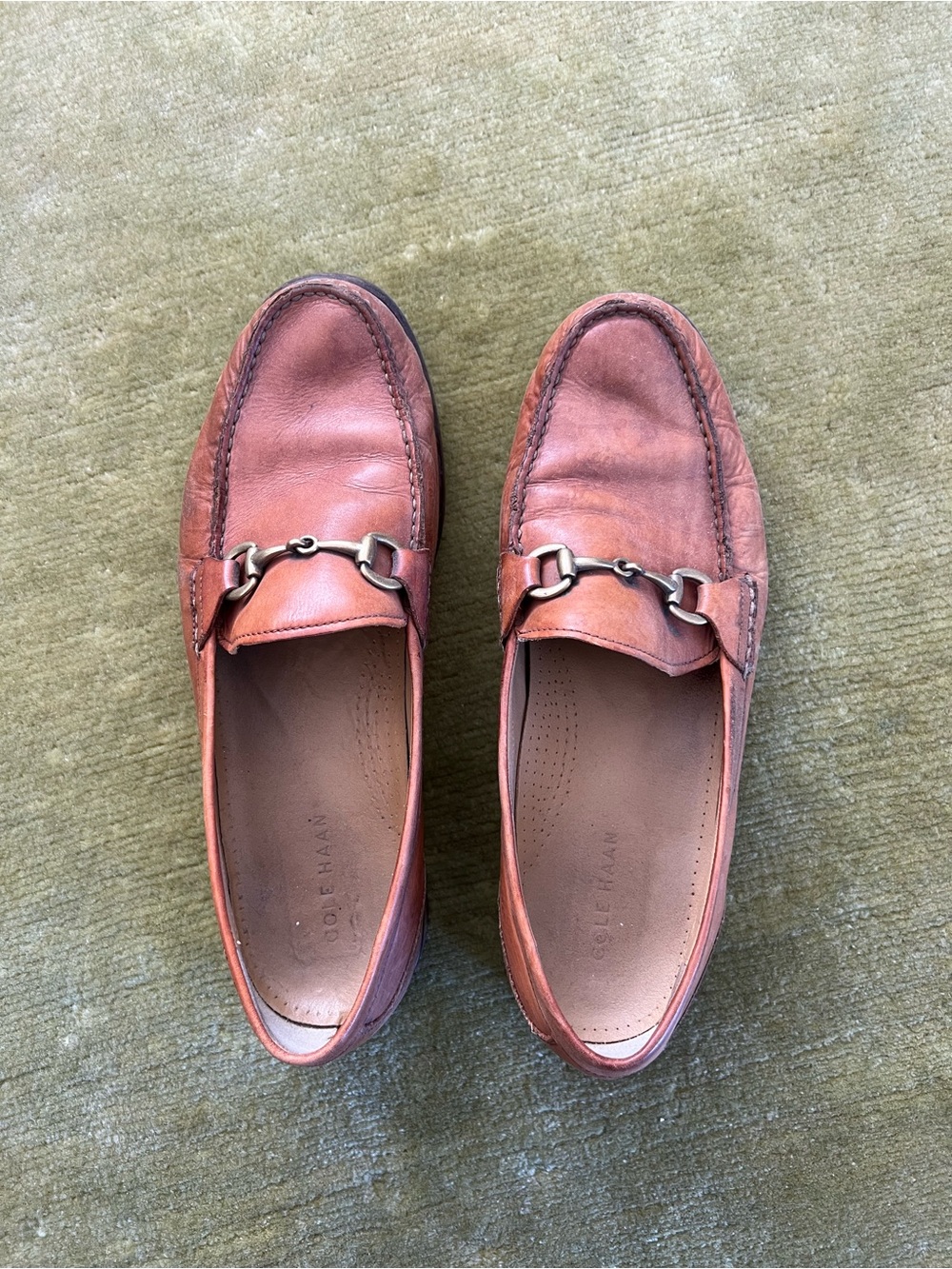Cole Haan Men's Tan Leather Bit Loafers